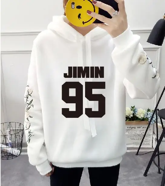 Новинка; kpop; модные толстовки jimin jung kook с капюшоном в готическом стиле Харадзюку; сезон осень-зима