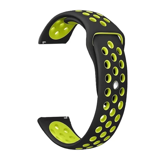 Black green Силиконовый браслет для Huami Amazfit GTS, умные часы, два тона, вентиляция, замена, мужские часы t 20 мм, ремешок для женщин и мужчин, спортивный браслет - Цвет: Black green