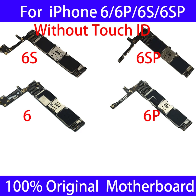 100%Original For iPhone 6 6p Factory Unlocked Motherboard iPhone6 Plus 6S logic board mainboard NO Touch ID cases | Мобильные