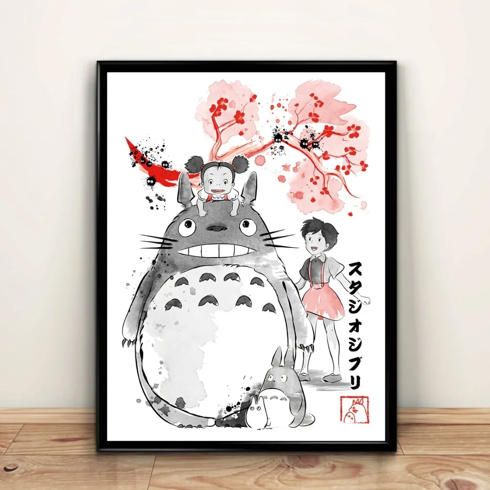 Studio-Ghibli-my-neighbour-totoro-Anime-poster-Canvas-poster-Wall-Art-no-frame