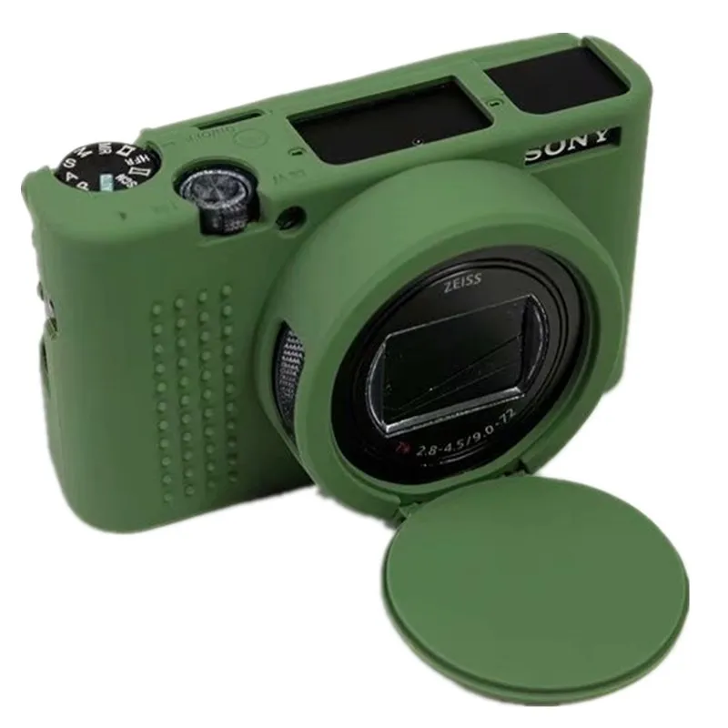 Зеленый Силиконовый чехол для камеры sony RX100 VII, сумка для камеры sony Cyber-Shot RX100 VII RX100M7 Premium Com, защитный чехол - Цвет: Зеленый