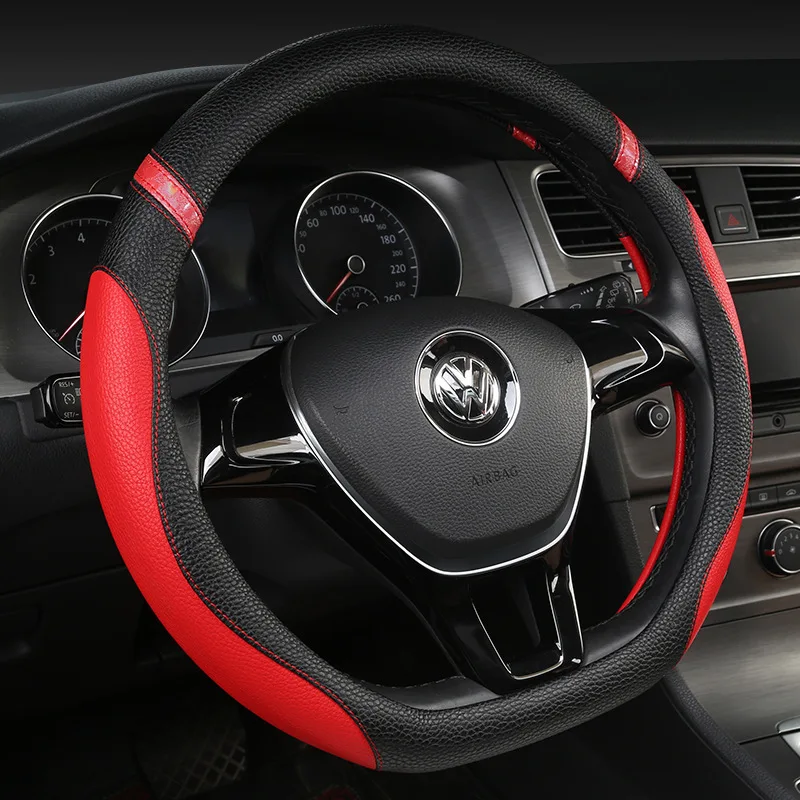 

New Style Roewe I6 Steering Wheel Cover Ei6 I5 RX3 RX5 RX8 750 Four Seasons Universal Leather Car Grip Cover