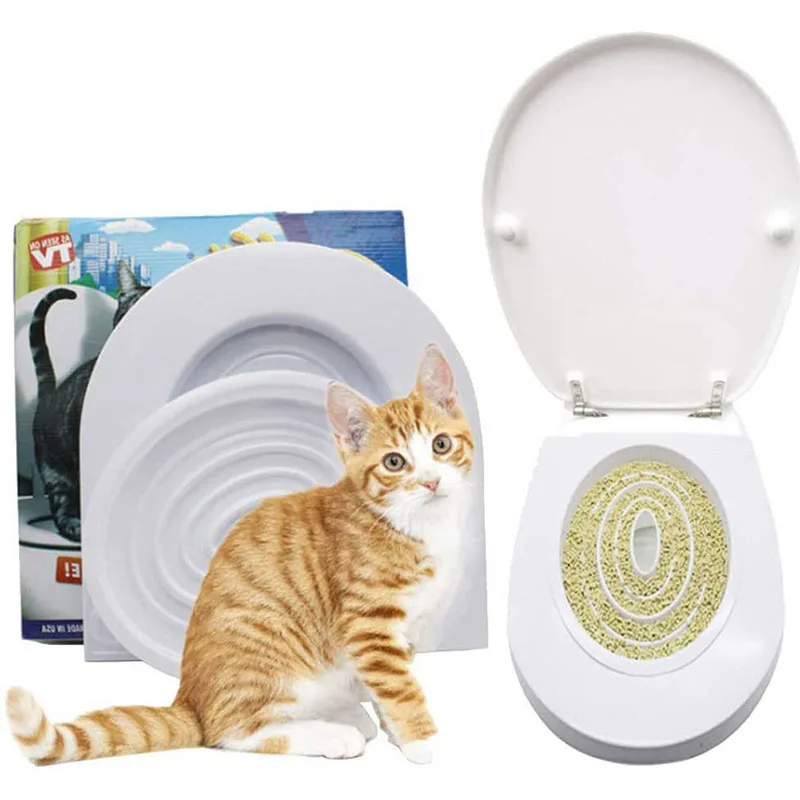 Portable Cat Toilet Training Device Toilet for Bedpans Cat Puppy Toilet