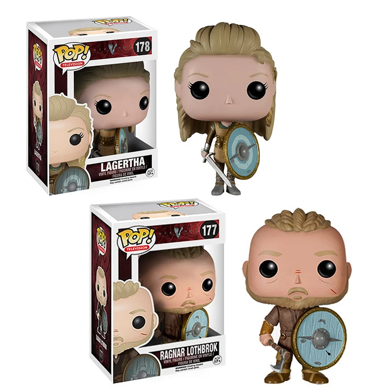 

Funko POP Vikings Ragnar Lothbrok #177 Lagertha #178 Vinyl Dolls Figure Model collection Toys For Children Christmas Gift