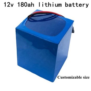 

12V 180Ah Lithium-ion Battery Pack Built-in 3S BMS for Steamer Machine Camper EV + 12.6v 10A Charger
