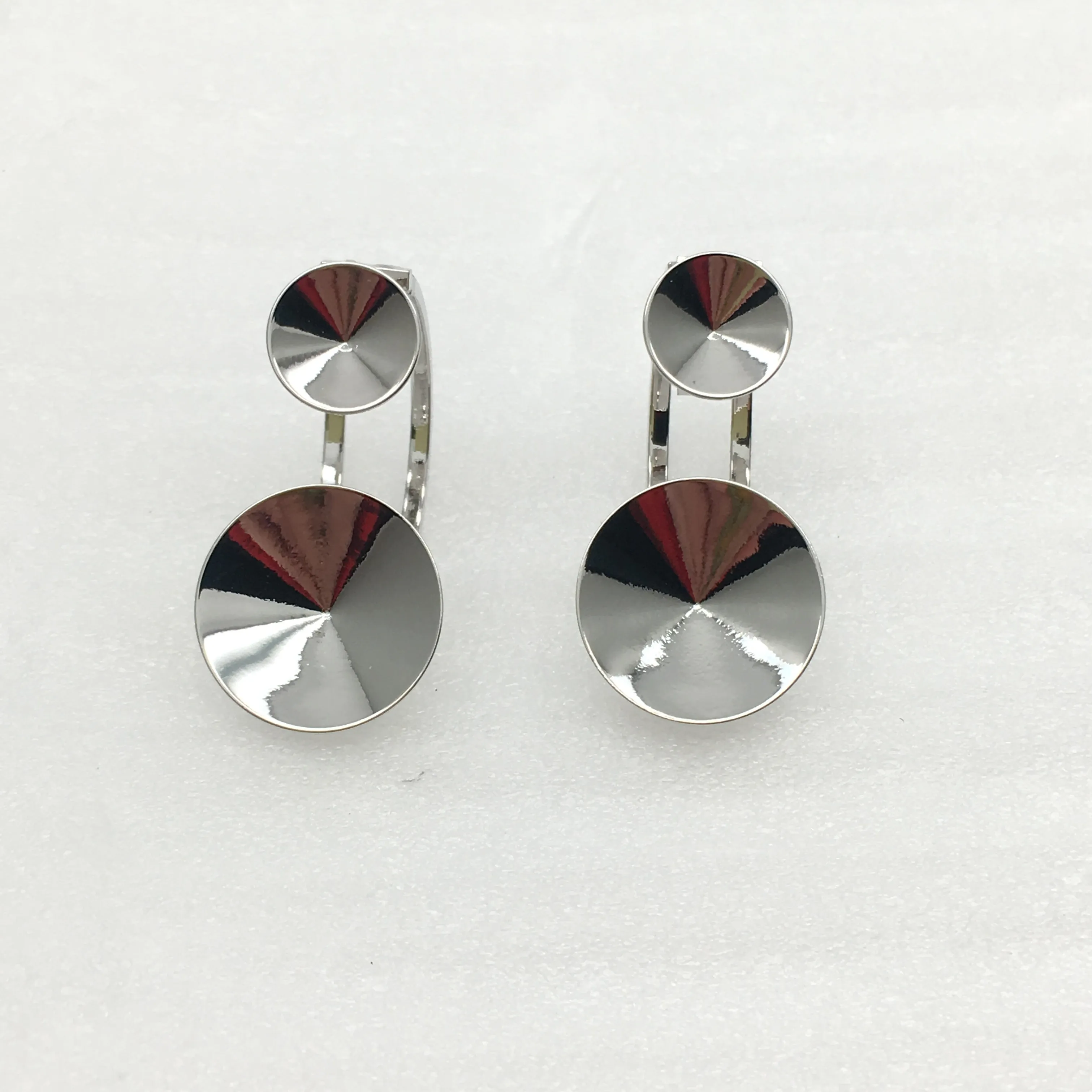 Ms.Betti Double Rivoli Earrings Findings 1122 Austrian Crystal Copper Settings Back For Jewelry DIY Making