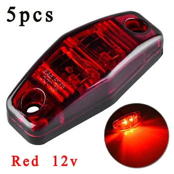

2.5 Clearance Lamp Truck Trailer Light 5X Red+5X Amber 12V LED Side Marker Hot