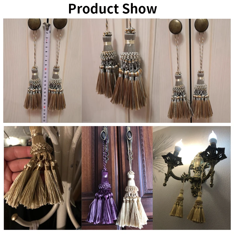 Tassel Decoration Fringe Curtain Tassel Trim Gold Tassels for Crafts Hanging Pendant DIY Room Accessories Key tassel fringe tassel decoration tassel accessories tassel trim mini tassels 1Pc