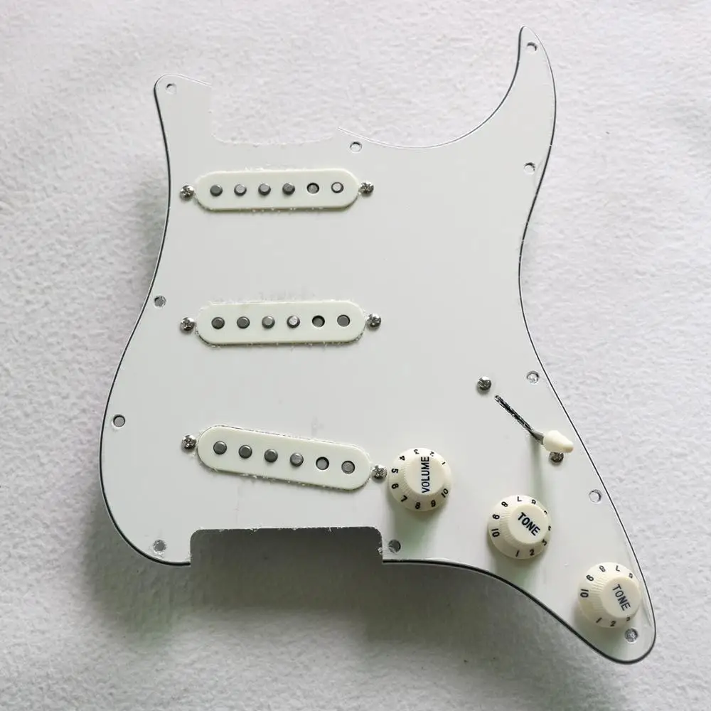 

Quality prewired Vintage white ST guitar pickguard Loaded with Donlis 60's vintage Alnico pickups for handmade guitars