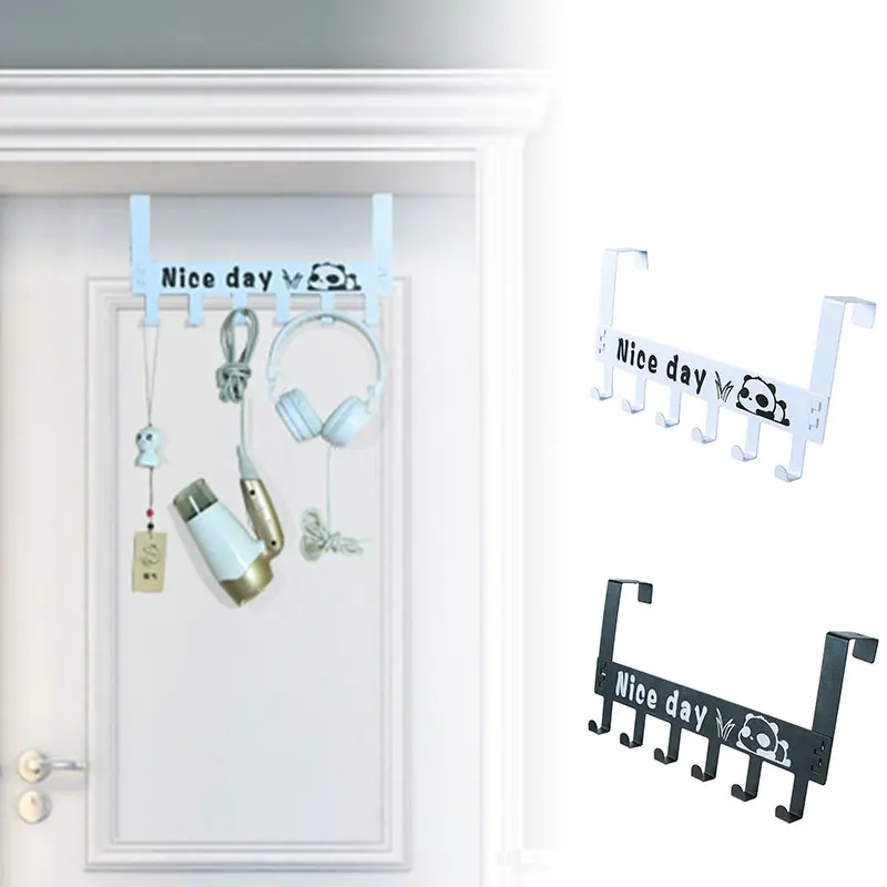 Iron Door Hanger Wall Hook Door Hook Carbon Steel Seamless Portable Practical Durable Closet Bathroom Alete Home Decor Shelf