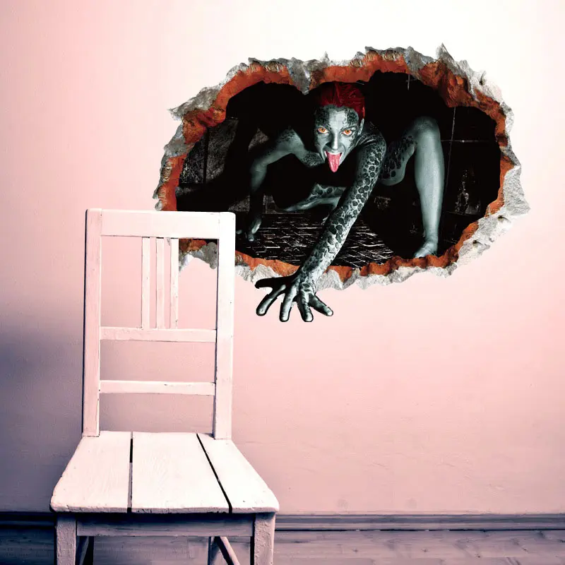 

Halloween Fast-selling Wall Paste Bedroom Decoration Ghost Wall Paste Bar Ghost House Wall Paste