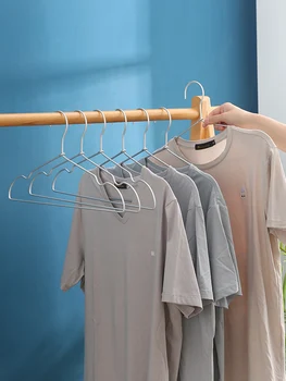 

1PCS Clothes Hanger Aluminum Alloy Adult Non-Slip Windproof Strong Metal Shirt Trouser Hook Coat Hanger Household Gadgets tools