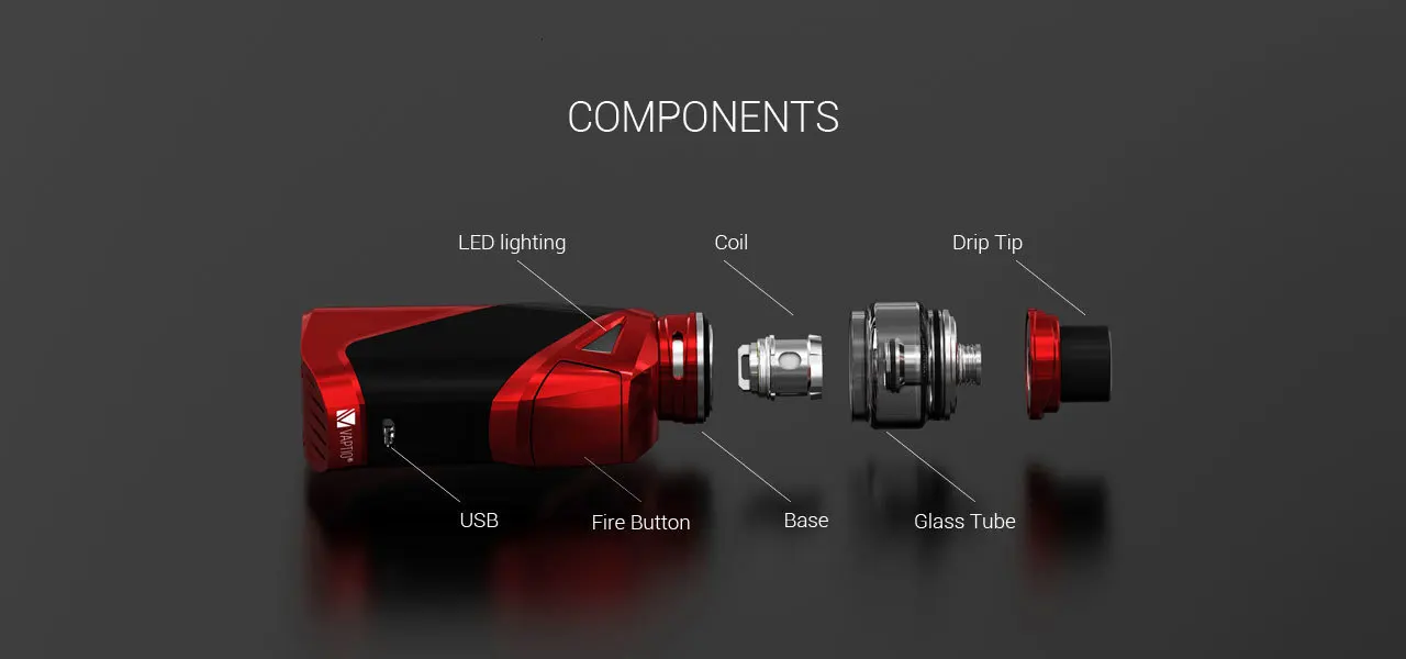 Подарок 5 шт. набор вейперов в катушке Vaptio ironcload Kit 2600 мАч коробка мод электронная сигарета стартовый набор 50 Вт испаритель 2,0 мл большой бак для пара Атомайзер