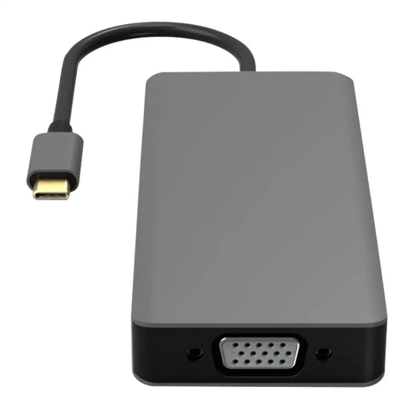 Кабель 3 в 1 Многофункциональный преобразователь TYPE-C в HDMI VGA с 3 USB концентратор док-станция для ноутбука, мобильного телефона Newst