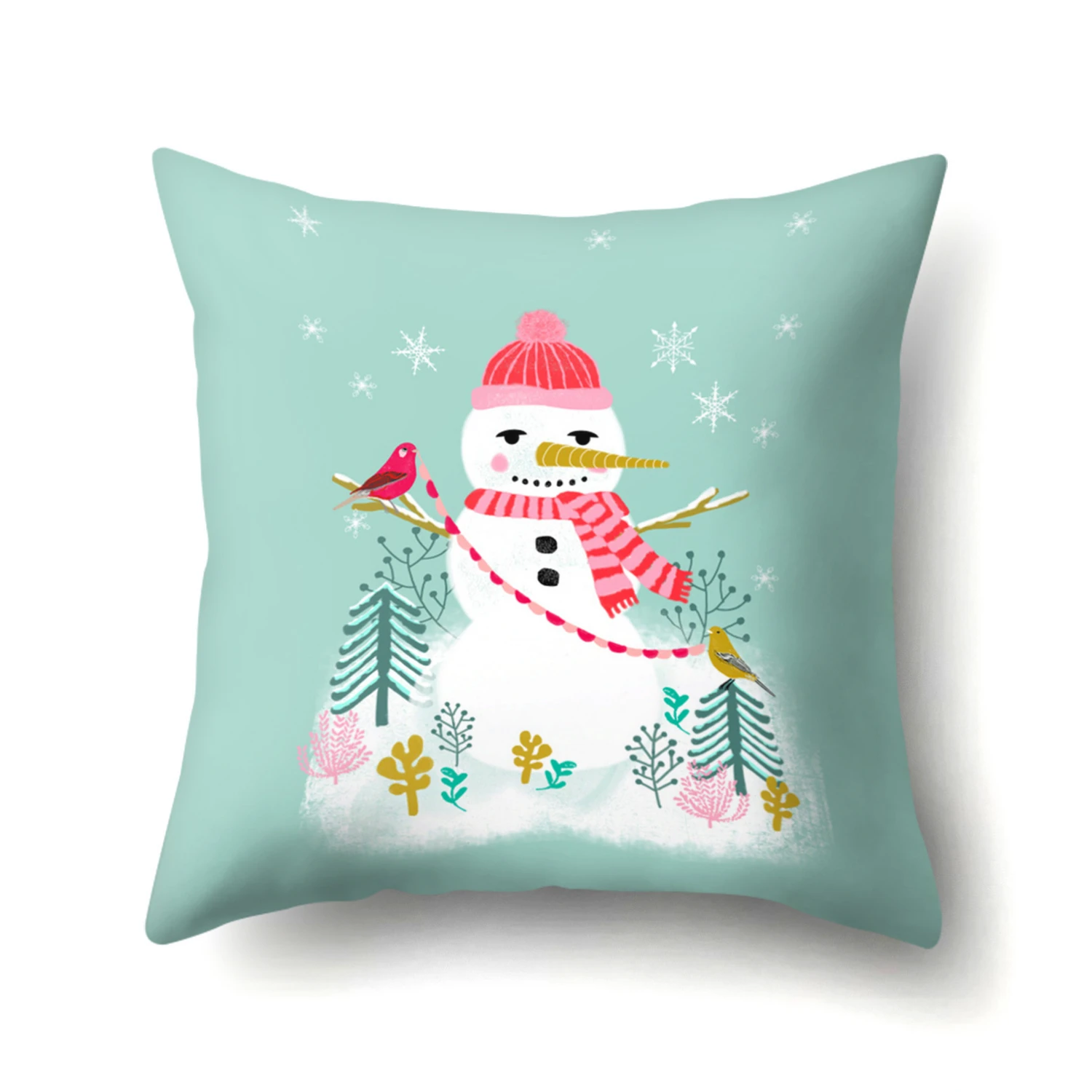 1Pcs Snowman Christmas Cushion Cover Polyester 45*45 Decorative Pillows New Year Xmas Sofa Bed Home Decor Pillow Cover 40543 1Pcs Snowman Christmas Cushion Cover Polyester 45*45 Decorative Pillows New Year Xmas Sofa Bed Home Decor Pillow Cover 40543
