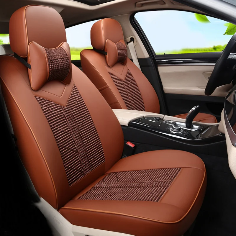 US $308.55 CARTAILOR Car Seat Protector Styling Cover Seats Fit For VOLVO V40 2013 Car Seat Cover PU Leather Seat Covers Cars Accessories