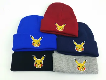 

Pokemon Go Pikachu Autumn and Winter Warmth Hood Polyester-cotton Washable Knitted Hat