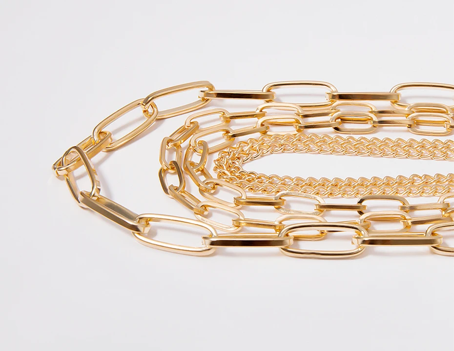 Женское многослойное кубинское ожерелье с цепочкой в стиле хип-хоп от PuRui, серебряное, золотое, Массивное колье, воротник в стиле бохо, панк, ювелирное изделие, подарок