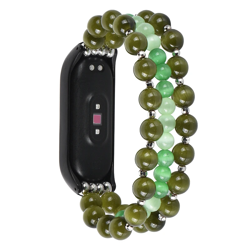 Браслет из опалового Агата для xiaomi mi Band 3 4 спортивный ремешок для часов Силиконовый ремешок для xiaomi mi band 4 браслет mi band 4 3 для женщин