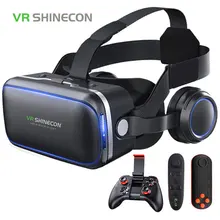 VR SHINECON 3D очки Виртуальная реальность мини Google Cardboard шлем VR очки гарнитуры VR для 4-6 дюймов мобильного телефона