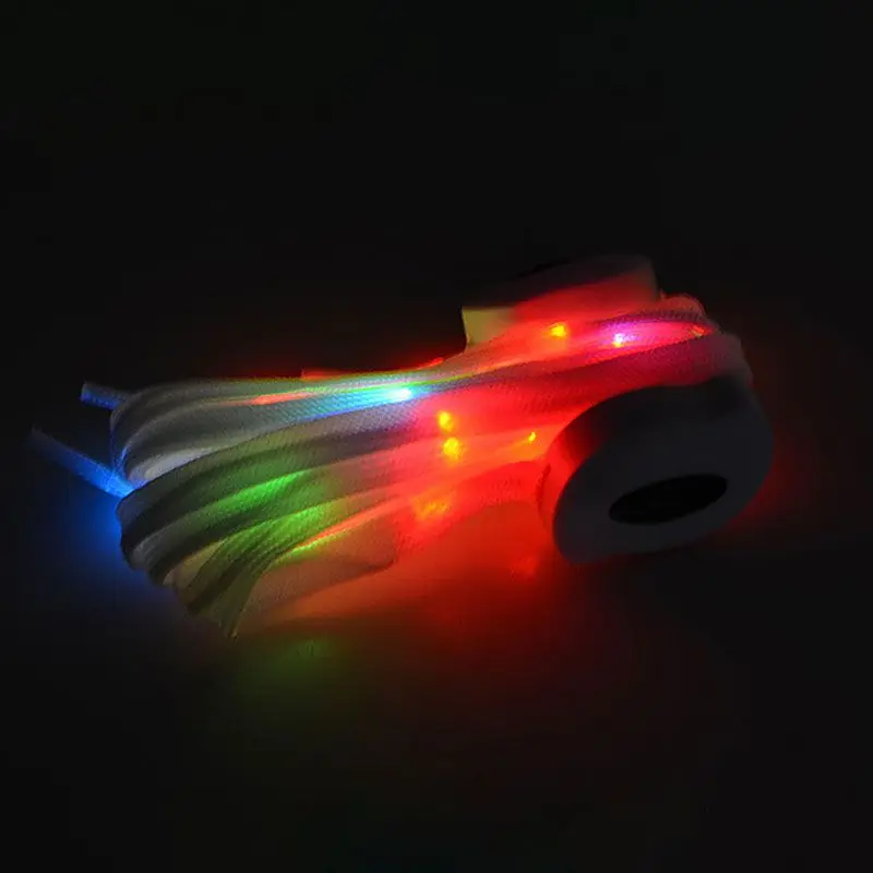 Уличная Ночная Мода зарядка через Usb Светящиеся Светодиодные изменения люминесцентные шнурки клуб вечерние светящийся Яркий светящийся ремешок