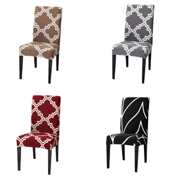 

Geometric Diamond Chair Cover Four Season Spandex Stretch Elastic Chair Covers Slipcovers For Hotel Wedding Banquet Home Kitchen
