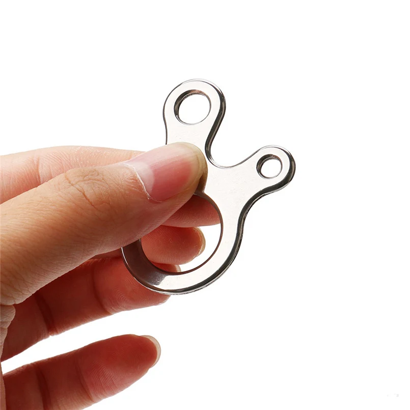 Mountaineering adjustment buckle stainless steel 3 hole hook carabiner keychain camping hiking multi-purpose camping 20N4 (7)