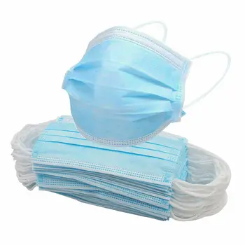 

20 Pcs Disposable Anti Dust Mouth Mask Ear loop Face Masks 3 Layer Non-Woven Protective Cover Masks Earloop Cover