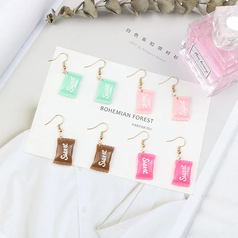 

Cweet Macaron color Candy Dangle Earrings Funny Drop Earrings for Girls