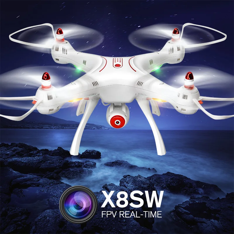 Квадрокоптер Syma X8SC X8SW WiFi FPV с барометром и функцией возврата 2.4GHz