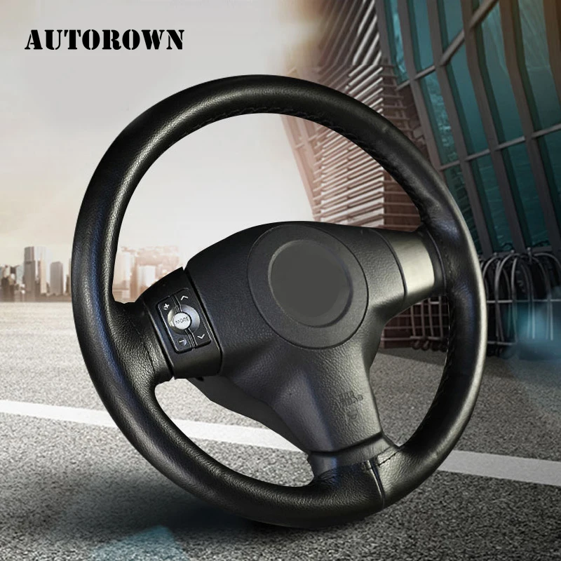 AUTOROWN Оплетка на руль автомобиля из Натуральной кожи со шнуровкой Универсальные