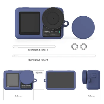 

For DJI OSMO Action Silicone Protective Cover With Lanyard Multicolor Protective Cases For DJI OSMO Action Accessories