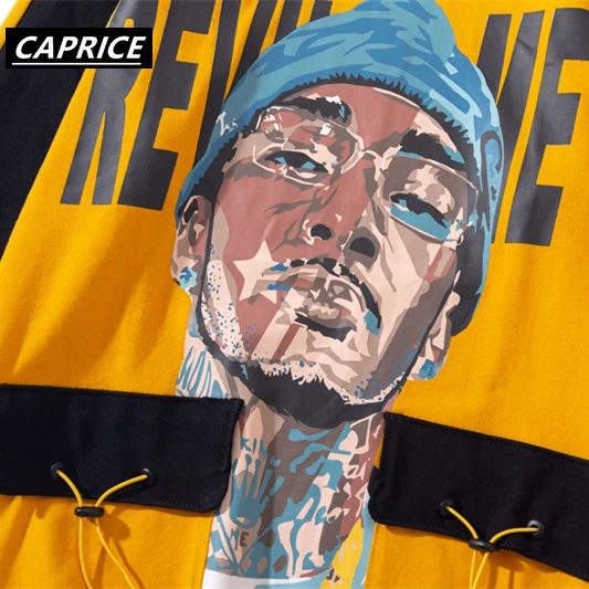 Футболки с длинными рукавами и принтом граффити в стиле хип хоп передним