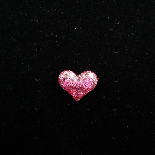 Lovely Heart flatback resin cabochon for phone deco hair bow diy Scrapbook Embellishment - Цвет: 4