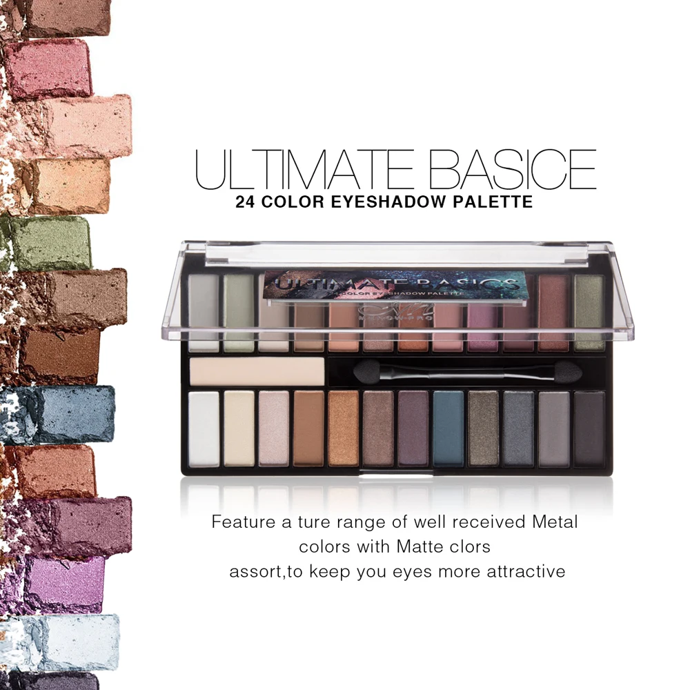 

24 Colors Eye Shadow Powder Disc Natural Easy Wearing Pearlescent and Matt Waterproof Eyeshadow Palette Eye Makeup Cosmetic