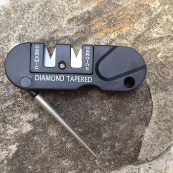 

Sharpening Tool Engineering Plastic Abs / Tungsten Steel Blade / Electroplating Rod Portable Multifunctional Knife Sharpener