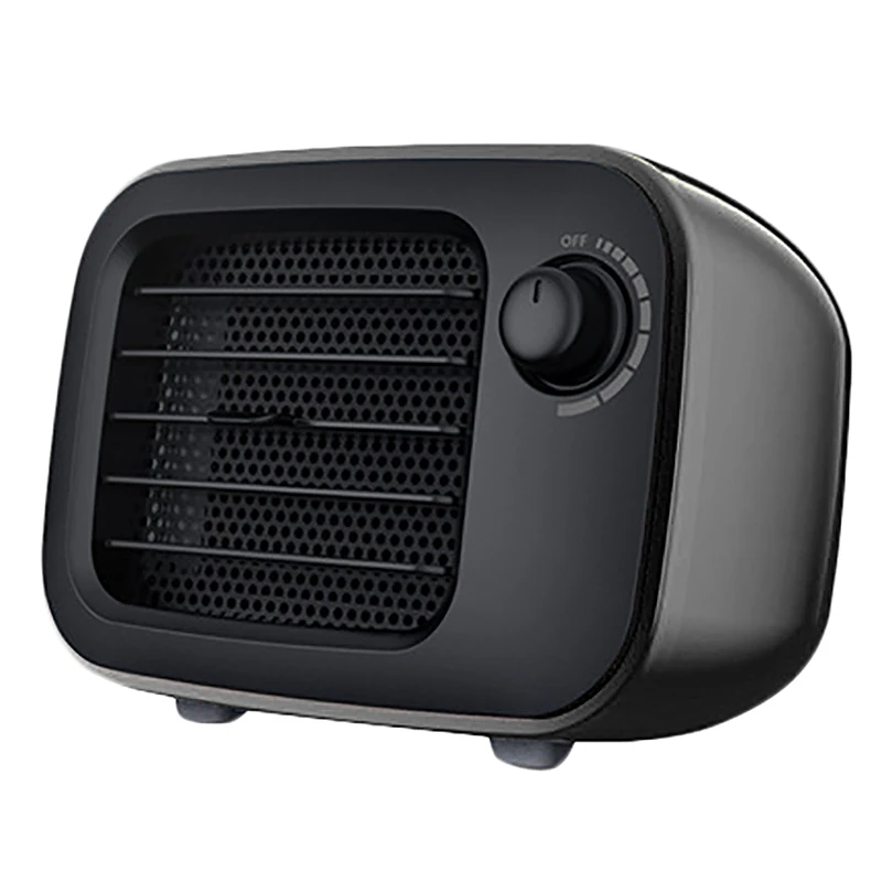 

Portable Desktop Heater Fan Mini Heater Home Office Heater PTC Air Heater-EU Plug Black