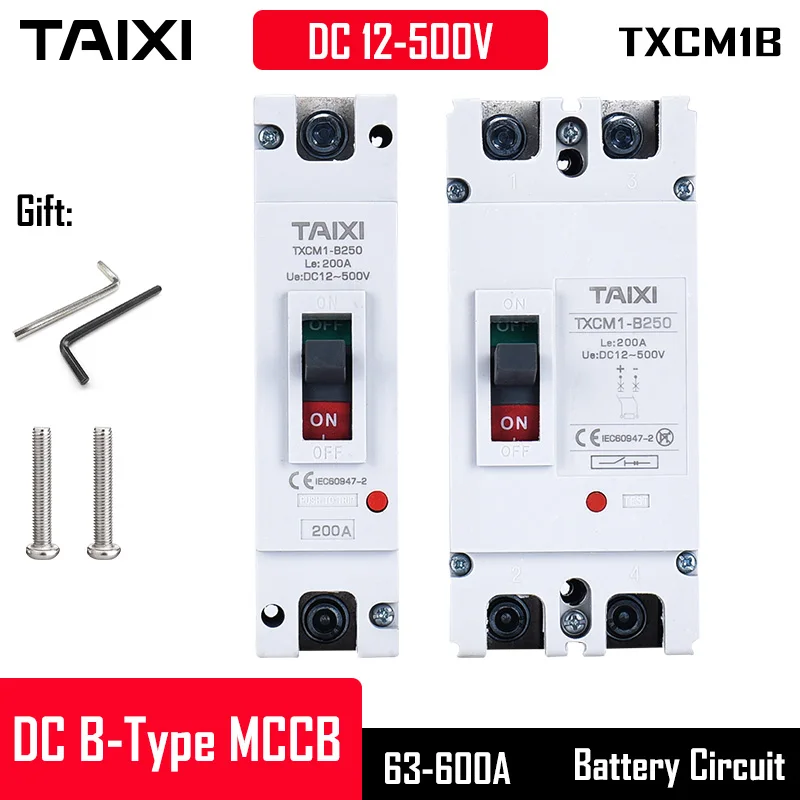 Disyuntor MCCB de corriente nominal para cargador de coche, 12V, 24V, 150A, 200A, 250A, 300Amp, nuevo Protector de energía automático - Mejoras para