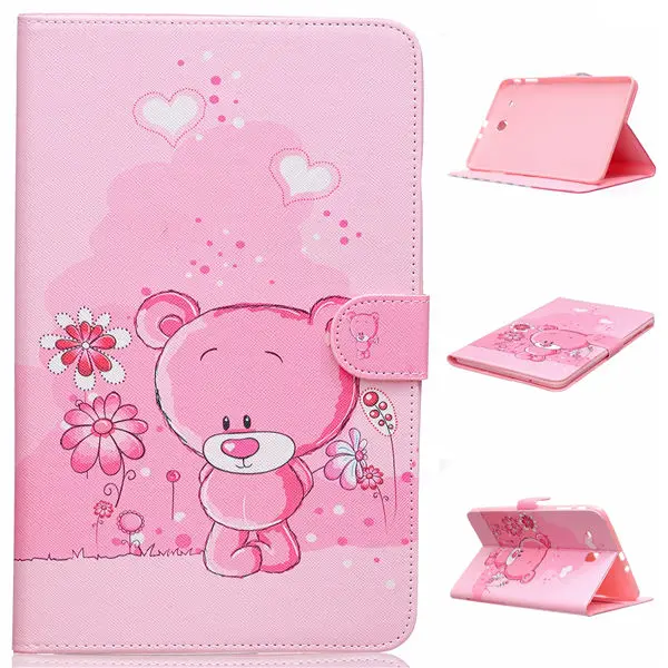 

Luxury Tablet Case for Samsung Galaxy Tab E 9.6 T560 T561 SM-T560 Painted Flip Stand Cute Cover for Tab E 9.6 inch SM-T561