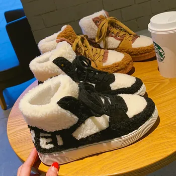 

Shoes Woman Zapatos De Mujer Round Toe Ladies Shoes Lace Up Female Shoes Mixed Colors Leisure Shoes Sneakers Women Winter