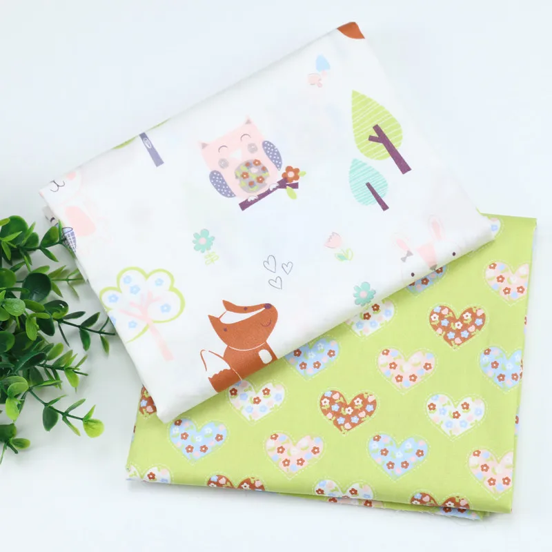 

100% Cotton Printed Fabric Baby Cover Clothes Decorated Twill Fabric DIY Sewing Textile Breathable Material Cheap Fabric