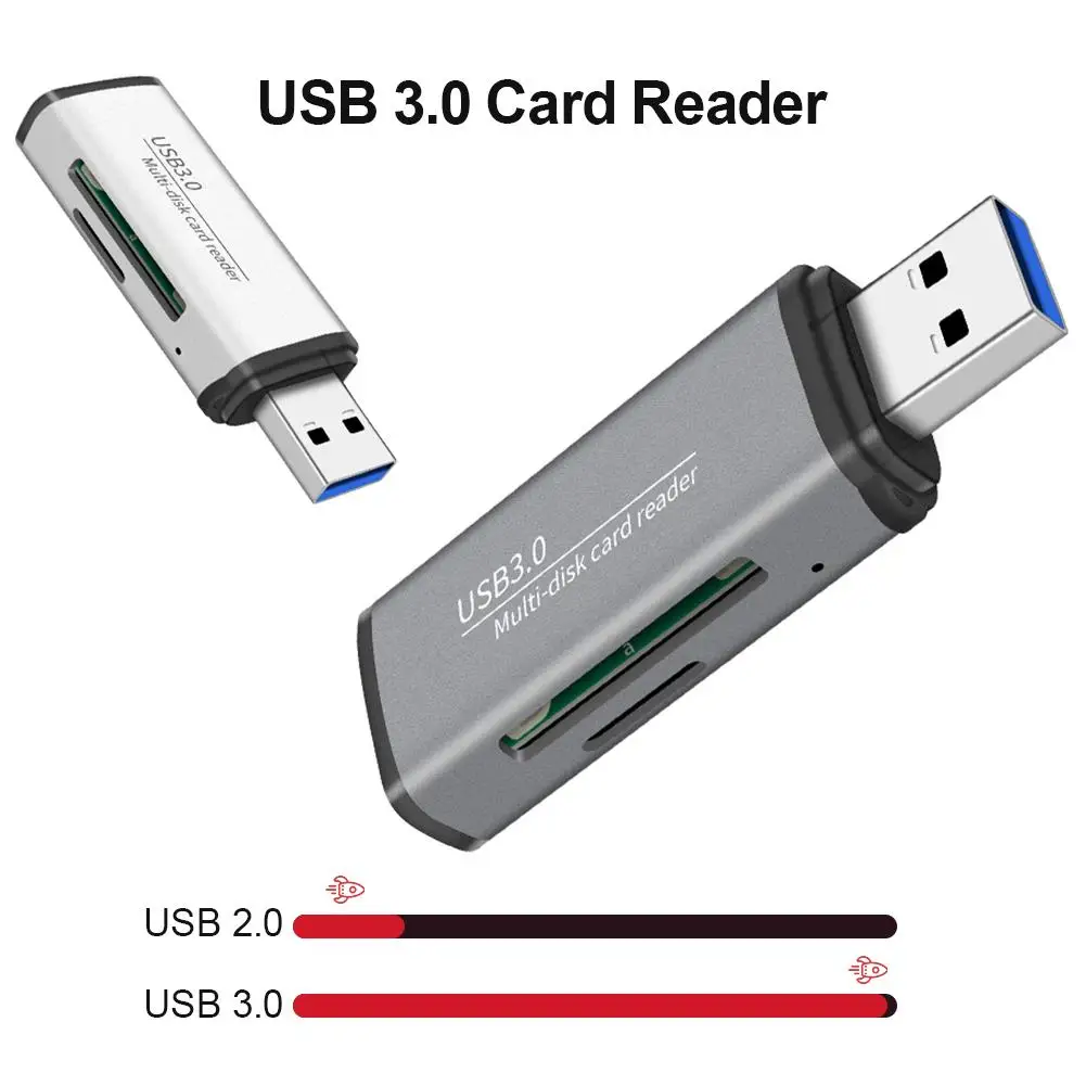 2 в 1 портативный USB 3 0 Мульти устройство для чтения карт памяти TF SD Micro SDXC SDHC карта