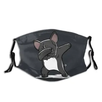 

Dabbing French Bulldog Funny Adult Reusable Face Mask with Filter Anti Bacterial Dust Mask Respirator Mouth Muffle