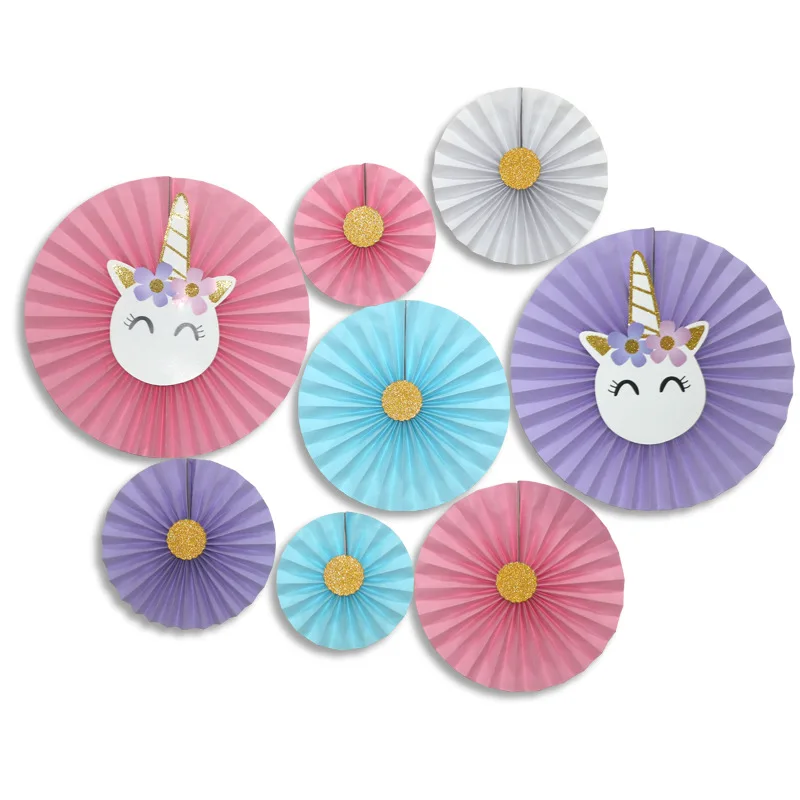 

6Pcs/lot Paper flower Fan Artificial Flowers Paper Flower Decor For Chrismas Wedding Party Home Decor Kids DIY Craft Fake Flower