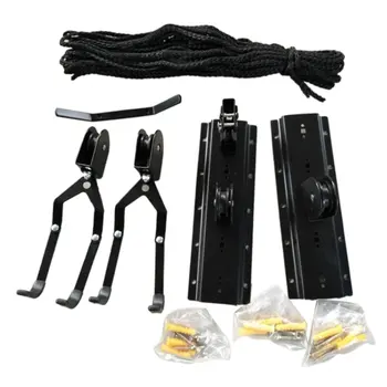 

Multifunction Kayak Hoist Pulley System Bike Lift Display Hanger Hook Garage Ceiling Storage Rack Hanger with Free Rope