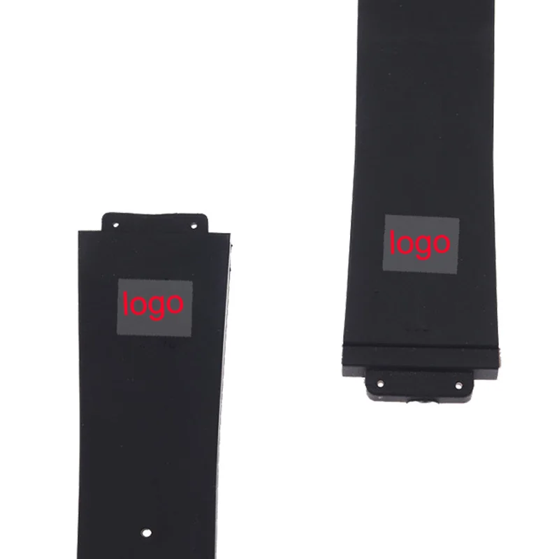 Ceny Zegarek accessorie pasek silikonowy do Hublot dla BIG BANG mężczyźni od zegarków 25*17mm zegarek na pasku pasek z logo sport czarny watchband