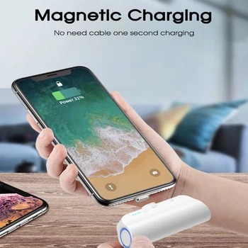 

3000mAh magnetic wireless charger power bank portable ultra-thin wireless charging powerbank for iPhone12 Samsung
