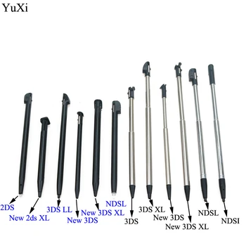 

black Plastic Stylus Touch Screen Metal Telescopic Stylus Pen for Nintendo 2DS 3DS XL LL New 2DS / 3DS LL XL For NDSL NDSi