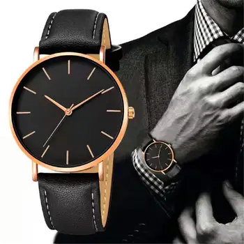 

Luxury Watch Men Ultra-thin leather band Quartz Wrist Watch Male Clock reloj hombre relogio masculino Men's Quartz Casual Watch