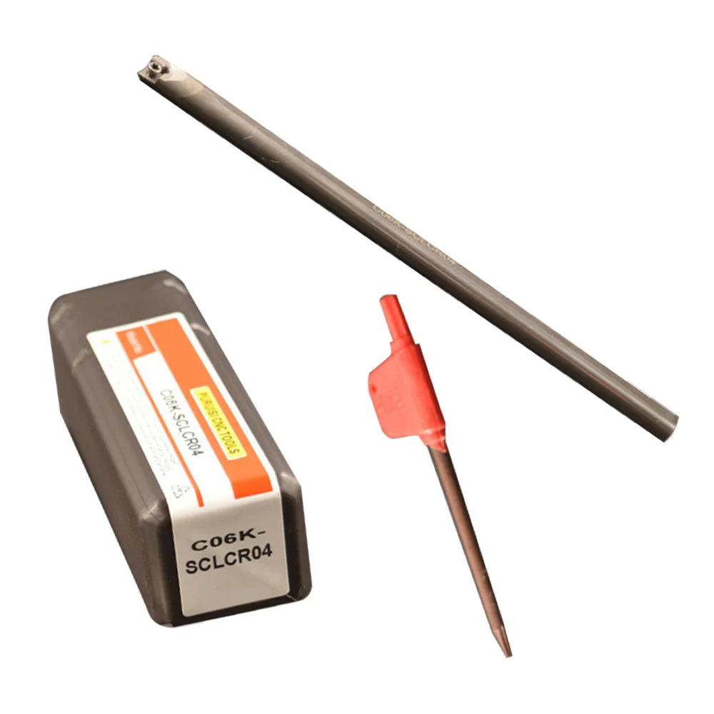 

New Toolholding Turning Tool Holder Equipment C06K-SCLCR04 6x130mm Solid Carbide Tool Holders Tool Kits